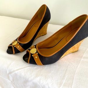 Tommy Helfiger wedge open toe heels. Size 10